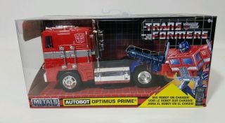 Transformers G1 Autobot Optimus Prime Metals Die - Cast Truck Jada Hollywood Rides