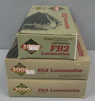 Proto 2000 HO Scale Spokane,  Portland & Seattle Alco FA2/FB2 ABA Diesel Set: 838 5