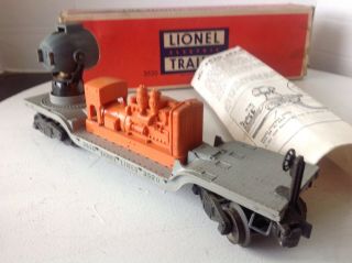 Lionel 3520 Operating Searchlight Car With Box And Instructions 4