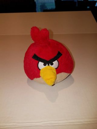 Angry Birds Plush Red Bird Toy Stuffed Animal 5 " Commonwealth With Sound