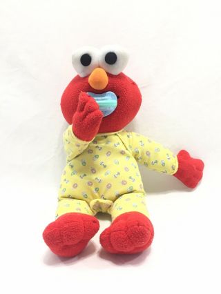 Baby Elmo Talking 12” Plush With Pacifier 2005 Fisher Price Sesame Street