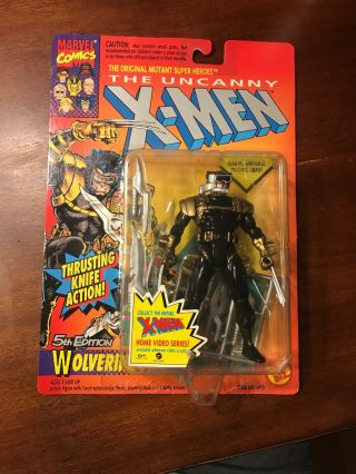 Wolverine 5th Edition Black Marvel X - Men Toy Biz 1993 Vintage Action Figure
