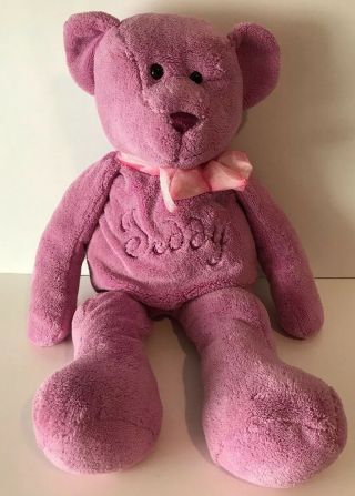 Dandee Teddy Bear Embroidered Teddy On Chest Fuchsia 22”