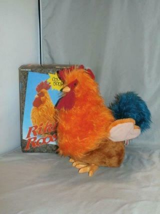 C.  1991 Iwaya Rikki Rooster Plush Battery Operated Toy C - 435 - 1 Flaps Wings Crows