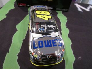 2011 JIMMIE JOHNSON AUTOGRAPHED SIGNED CHROME 100TH ANNIVERSARY 1/24 CAR. 2