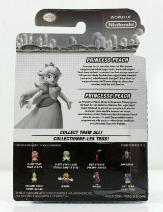 World of Nintendo Princess Peach Prototype Black White Jakks 2.  5 