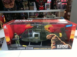 King Kong Skull Island Storm Strike Expedition Helicopter & Action Figure Nib