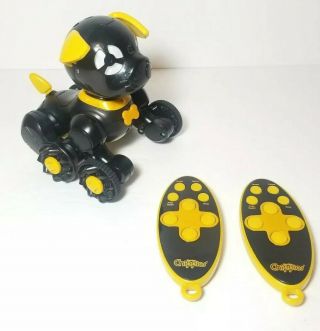 Wowwee Black Chippies Robot Remote Control Toy Dog With 2 Remotes