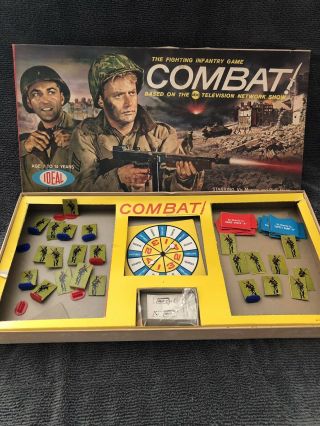 Vintage 1963 Combat Board Game - Based On The Abc Tv Show Rare