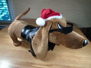 Singing/animated Biker Santa Dachshund Wiener Dog Sings Low Rider