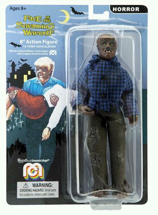 Face Of The Screaming Werewolf Wolfman Limited Edition Mego Action Figure