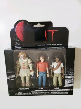 Pennywise Stan Mike Funko It 3 - Pack Set 4 Reaction 3.  75 " Scale Figures Misb