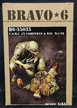 $9.  99 Nr Figure Blowout Bravo 6 35035 1/35 Resin Usmc Corpsman & Wia Tet 