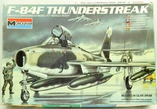 F - 84f Thunderstreak Monogram Military Aircraft Model Kit 1984 1:48
