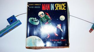 Battery Operated Man In Space With Box -