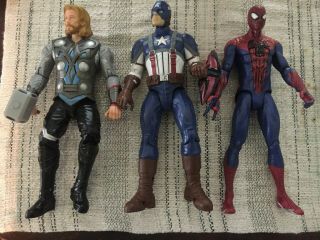 Marvel Avengers Captain America Spiderman Thor Talking 10 " Action Figures