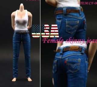 1/6 Female Tank Top Vest Skinny Jeans Pants Set For Phicen Hot Toys Figure ❶usa❶