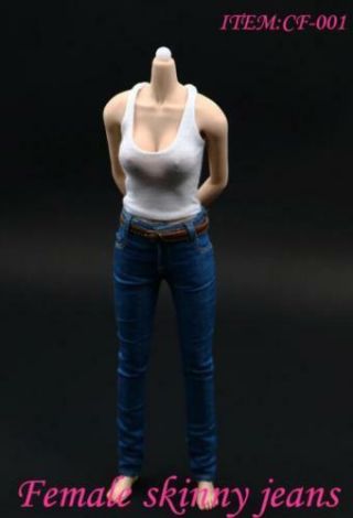 1/6 Female Tank Top Vest Skinny Jeans Pants Set For Phicen Hot Toys Figure ❶USA❶ 2