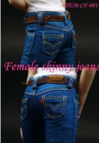 1/6 Female Tank Top Vest Skinny Jeans Pants Set For Phicen Hot Toys Figure ❶USA❶ 4