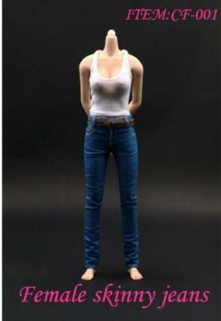 1/6 Female Tank Top Vest Skinny Jeans Pants Set For Phicen Hot Toys Figure ❶USA❶ 5