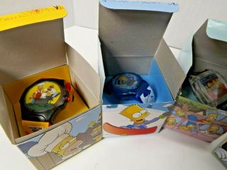 Complete Set The Simpsons ' Official Talking Watches 2002 Burger/King Need Batts 4