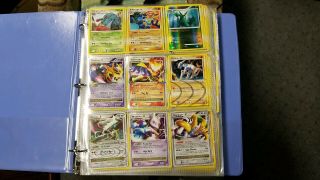 Binder Full Of Pokemon Cards.  Lv.  X,  Ex Holon Phantoms,  Ex Delta Series,  Etc.