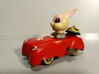 Red China Ms - ?30 Wind Up Car With Rabbit Driver -