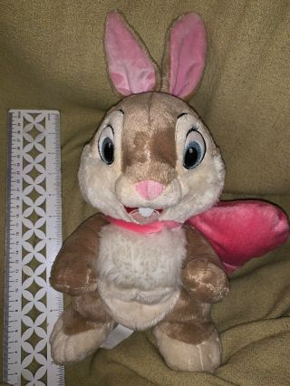 Disney Store Exclusive Bambi Thumper Miss Bunny Rabbit Big Pink Bow Plush