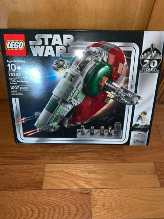 Nib Lego Star Wars Slave I - 20th Anniversary Edition Set (75243) - 100