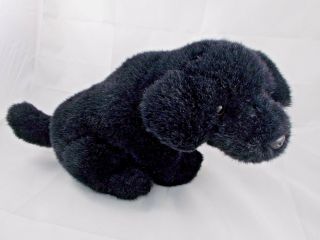 Black Lab Labrador Puppy Dog Plush 12 " Long Stuffed Animal