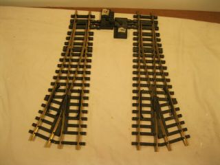 1 Pair Aristocraft Brass Rail G Gauge 3370 And 3380 Wide Radius Switches