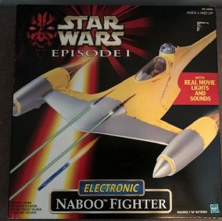 1998 Hasbro Star Wars Episode 1 Electronic Naboo Fighter Vehicle