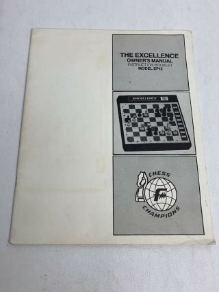 The Excellence Chess Set Vintage Electronic Game Fidelity International Computer 7