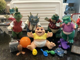 Complete Set Of 6 Dinosaurs Tv Show Action Figures Disney Sinclair Family 1990s