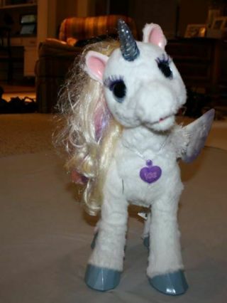 Fur Real Friends My Magical StarLily Unicorn Lights Up Animated Talking NO BERRY 6