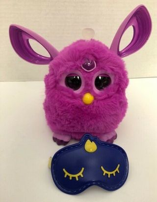 2016 Furby Connect Purple Talking Animated Interactive Pet Sleep Mask Bluetooth