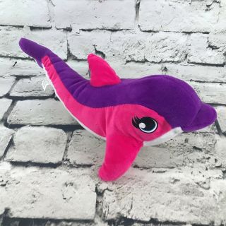 Ideal Toys Direct Dolphin Plush Pink Purple Marine Sea Stuffed Animal Soft Toy