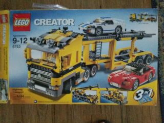 Lego 6753 Creator 3 - In - 1 Highway Transport Tow Truck Crane 1294pcs Box And Books