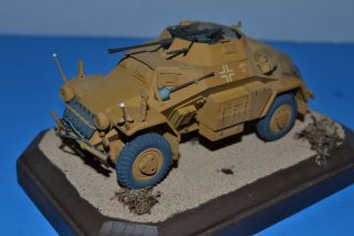 Pro Built German Armored Car Diorama 1/35 Scale