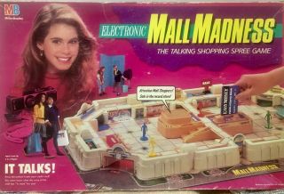 1989 Electronic Mall Madness Board Game Milton Bradley