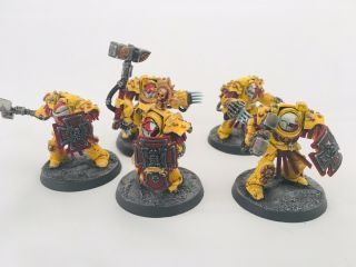 Warhammer 40k Imperial Fists Space Marine Terminator Close Combat Squad Painted