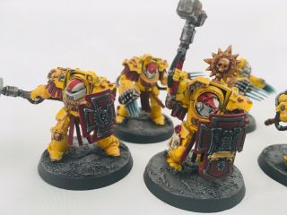 Warhammer 40k Imperial Fists space marine Terminator close combat squad painted 2