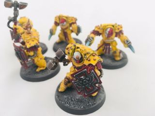 Warhammer 40k Imperial Fists space marine Terminator close combat squad painted 3