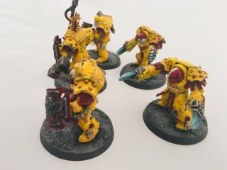 Warhammer 40k Imperial Fists space marine Terminator close combat squad painted 4