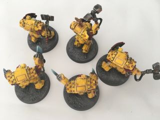 Warhammer 40k Imperial Fists space marine Terminator close combat squad painted 5