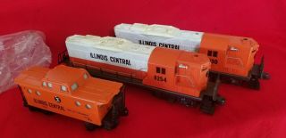 Lionel Illinois Central Gp - 9 Diesels 8030 And 6 - 8254 Including Caboose 9160