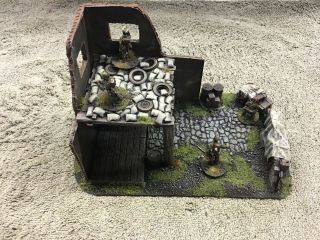 25/28 Mm Painted Bombed House Terrain Bolt Action,  40 K