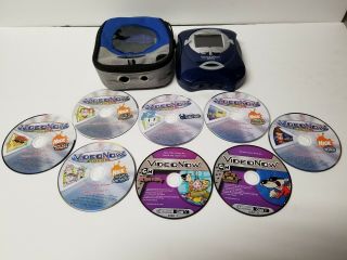 Video Now Color Portable Video Player Blue W/case,  8 Discs Great