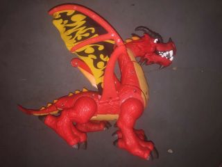 Fisher Price Imaginext Red Winged Eagle Talon Castle Dragon W Sounds