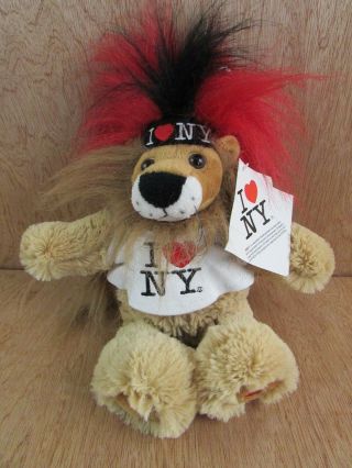 I Love Ny Plush Lion Fuzzy Hair T Shirt Stuffed Animal York